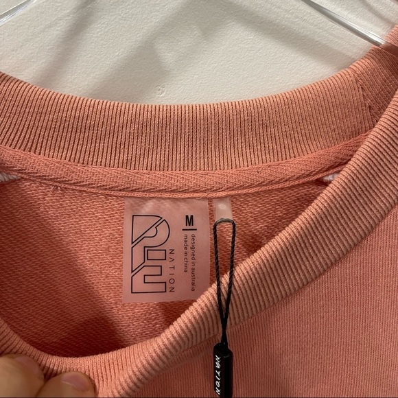 P.E Nation Ali Boxer Sweat Sweatshirt Pink Pale Size Medium New Athleisure - Picture 6 of 7